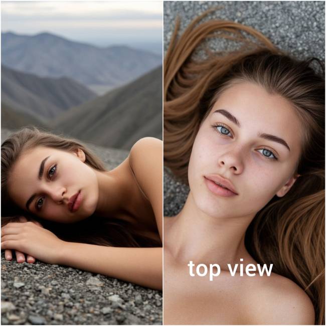 командля для промпта Шедеврума "top view"