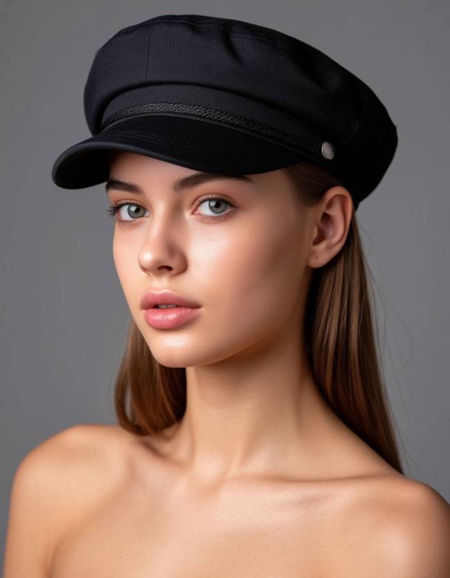 Промпты для Шедеврум, одежда модели, головные уборы, peaked cap Промпты для Шедеврум, одежда модели, головные уборы, peaked cap