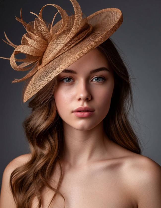 Промпты для Шедеврум, одежда модели, головные уборы, fascinator hat Промпты для Шедеврум, одежда модели, головные уборы, fascinator hat